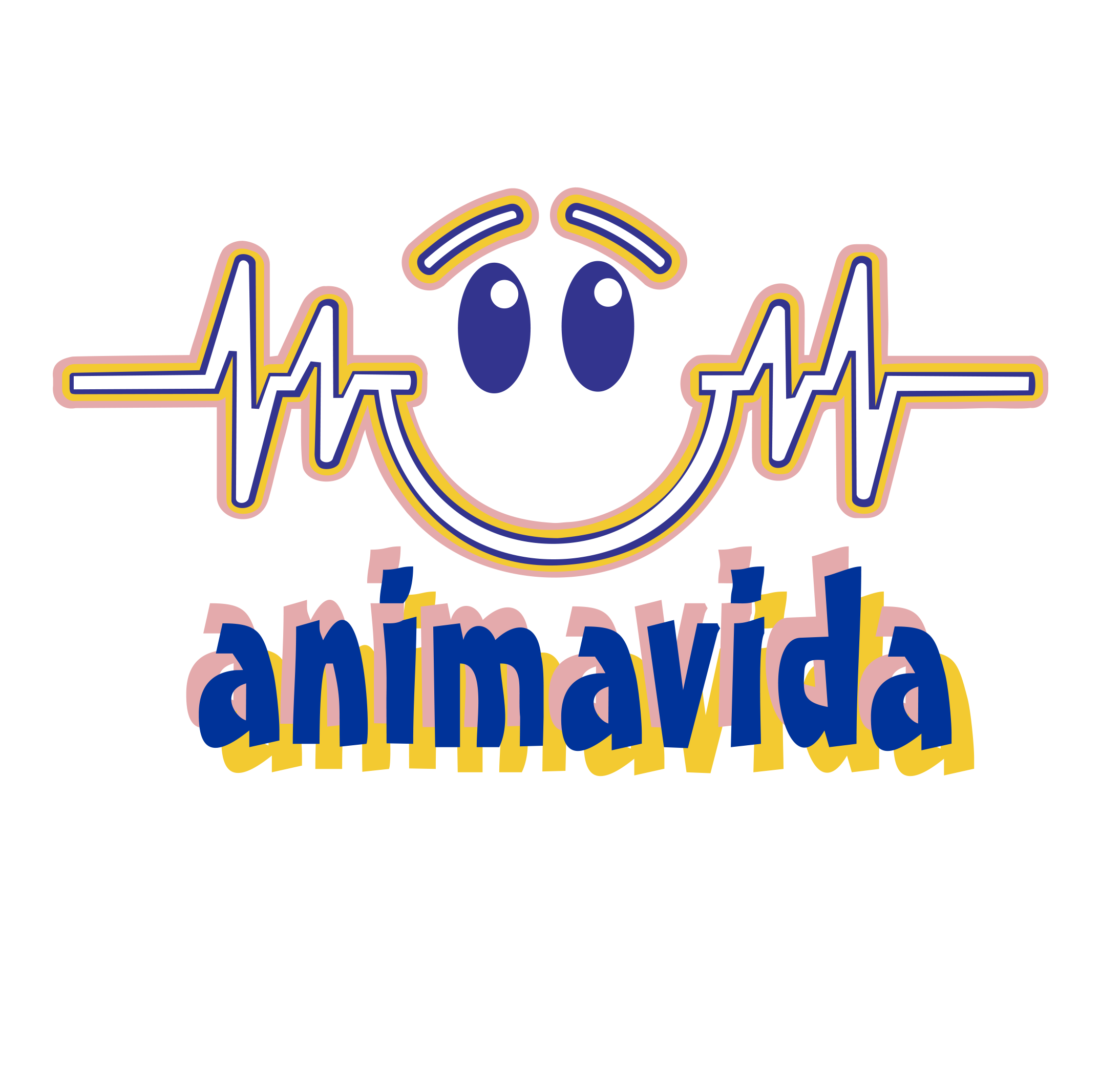 Logotipo Troco Solidário com letras azuis e moedas de um real no lugar das letras O